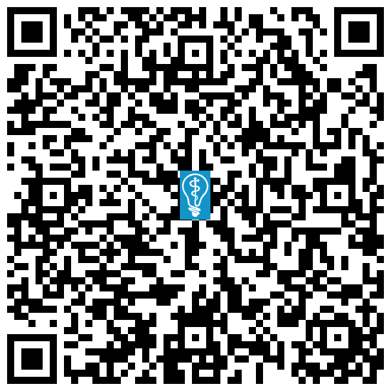 QR code image to open directions to Albany Dental Care in Albany, IN on mobile